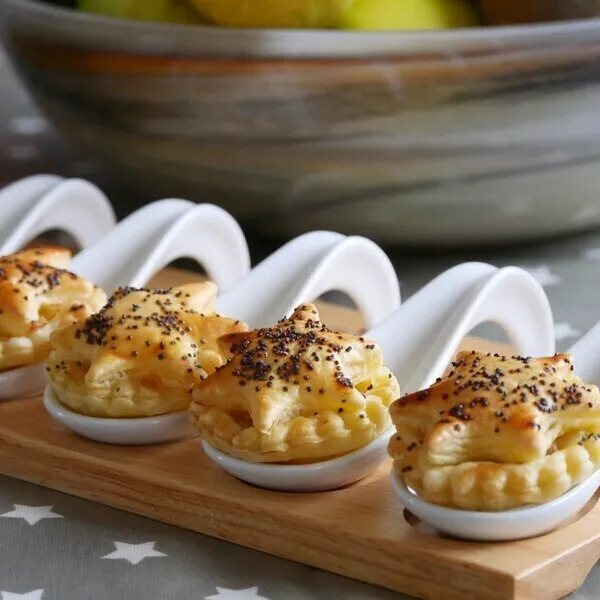 Mini tartelettes aux poireaux et saumon fumé