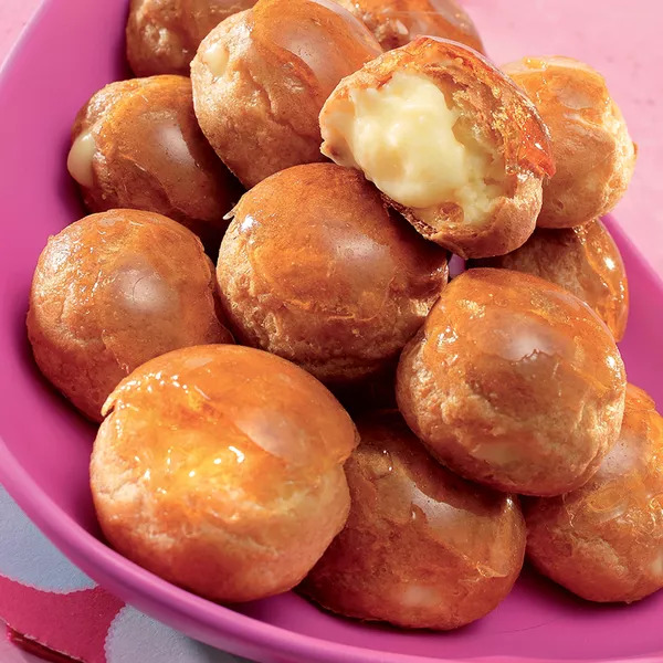 Choux garnis au caramel