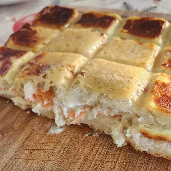 Croque saumon boursin