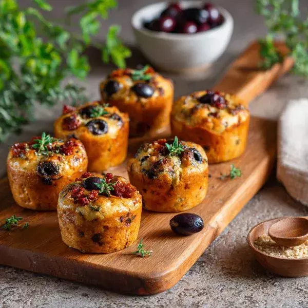Mini cakes chorizo & olives