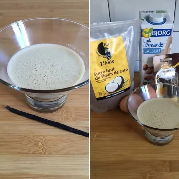 Crème Anglaise au lait d'amande et sucre de fleurs de coco