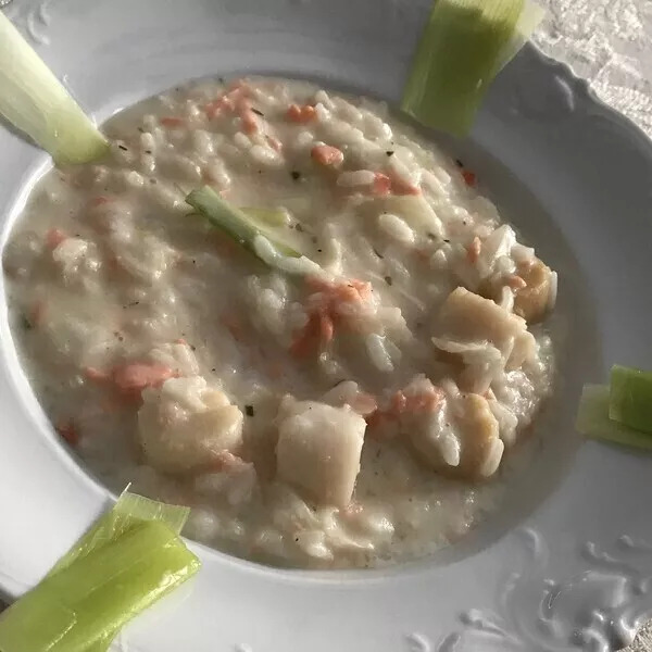 Risotto aux St-Jacques et Poireaux 