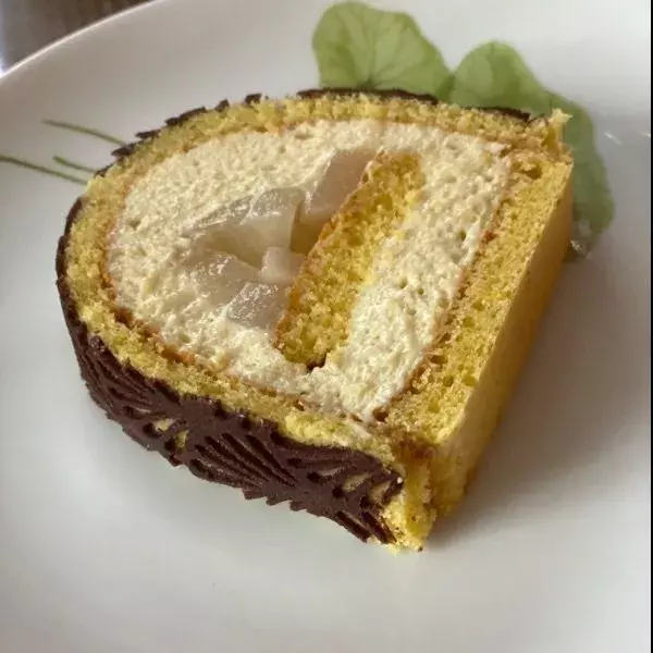 Bûche poire caramel