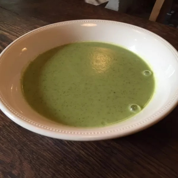 Velouté de courgettes au bleu d'Auvergne