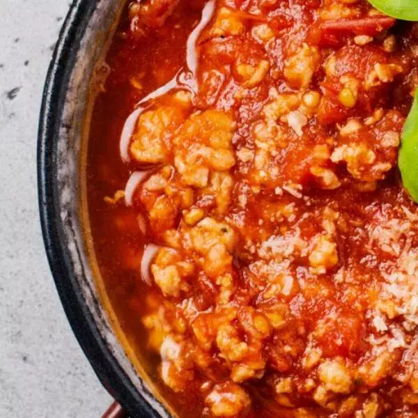 Sauce bolognaise - peu de tomates 