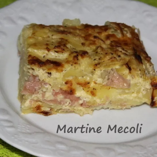 Gratin de pommes de terre et mortadelle sans cook'in