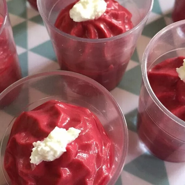 MOUSSE de BETTERAVES au CHEVRE BASILIC