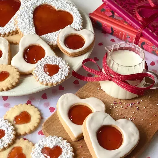 Cœurs sablés à la confiture