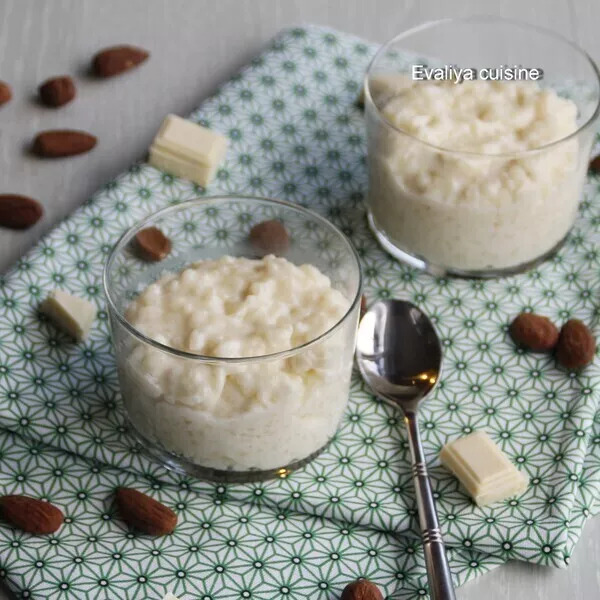 RIZ AU LAIT ET CHOCOLAT BLANC AMANDES