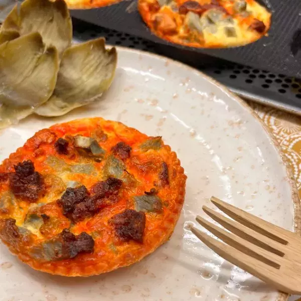 TARTELETTES ARTICHAUTS CHORIZO