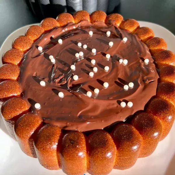 Gâteau au lait concentré, ganache au chocolat - Chez Nanou