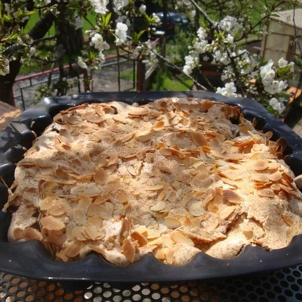 Gâteau à la Rhubarbe meringué 