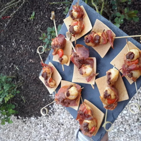 brochettes gourmandes aux noix de pétoncles