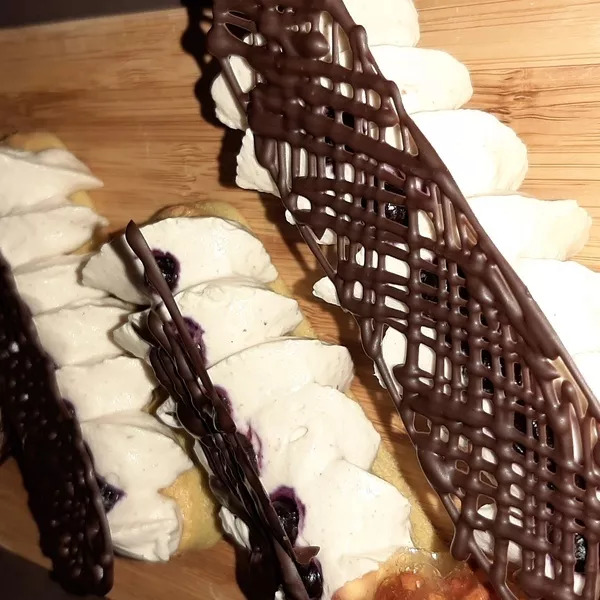 Délice amandes pistache et son nuage au marron