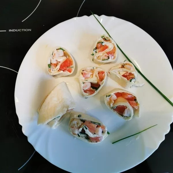 Wraps avocat crevettes