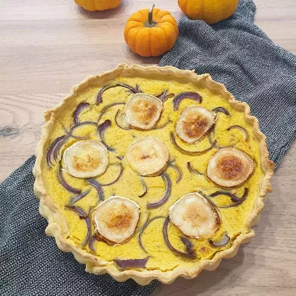 Quiche  à la courge  et au chèvre