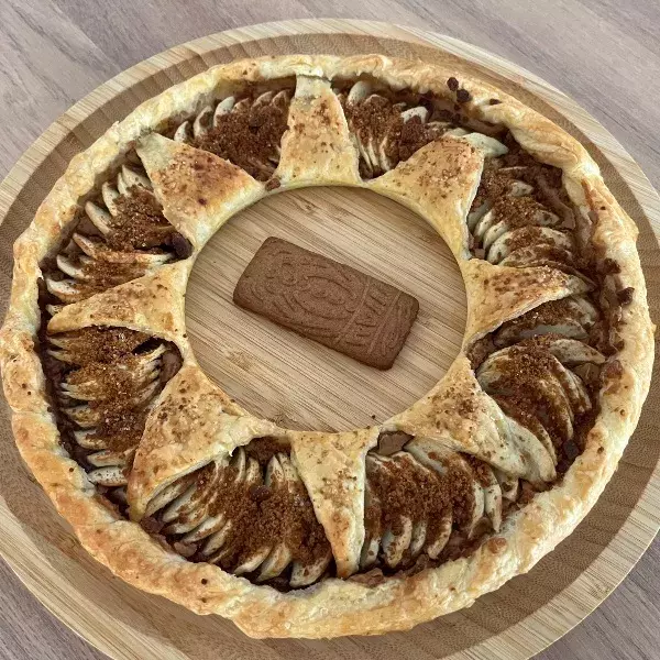 Tarte couronne pommes spéculos 