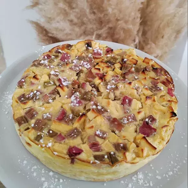 Clafoutis pommes / rhubarbe 