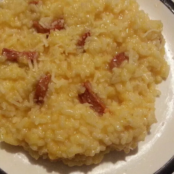 Risotto au chorizo (pour bons mangeurs)