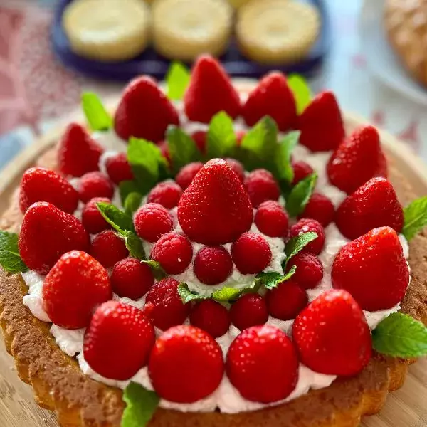 Tarte renversée aux fraises - Chez Nanou