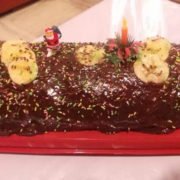 Bûche chocolat poires