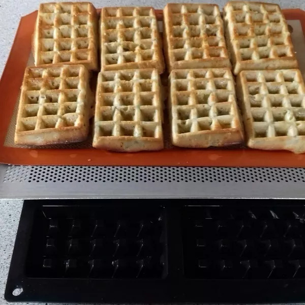 Gaufre à la rhubarbe