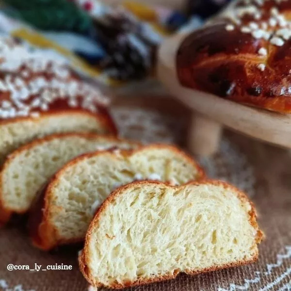 Brioche tressée (Recette de Roxane) Quantité pour 2 brioches