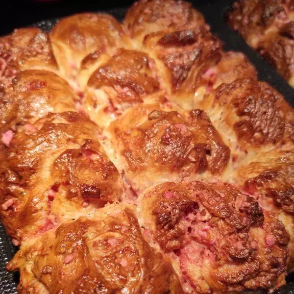 Double brioches aux pralines roses 