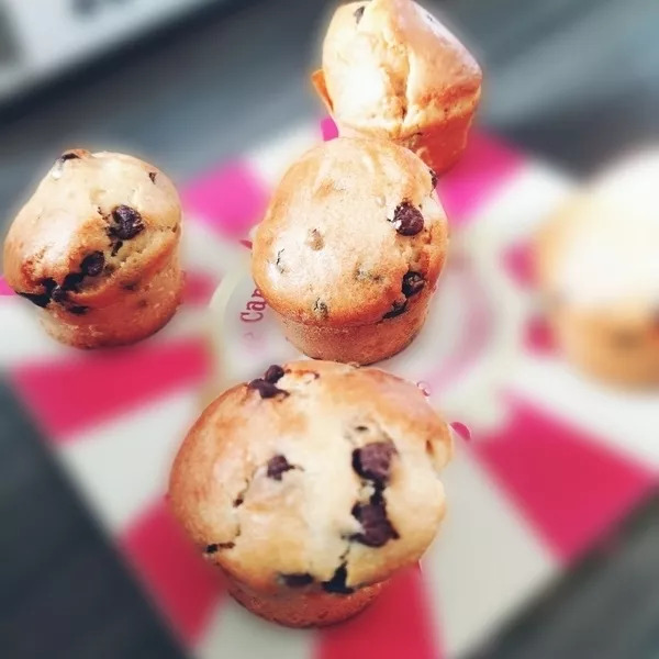 Muffins au beurre de cacahuète et petites de chocolat