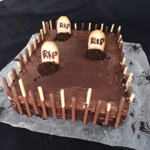 Gâteau cimetière pour Halloween