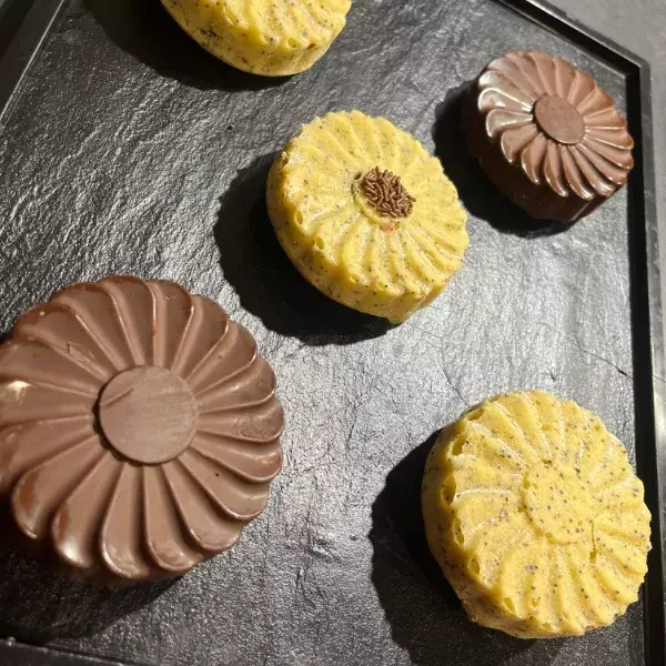 Fleur citronnée pavot chocolatée 