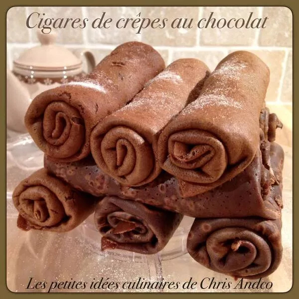 Cigares de crêpes au chocolat