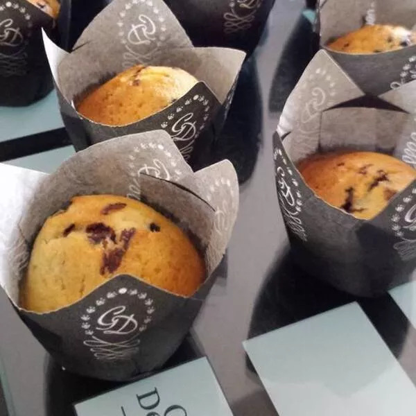 Muffins nature aux pépites de chocolat