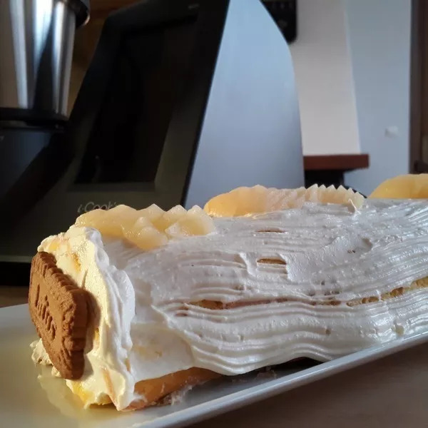 Bûche express poires et spéculoos