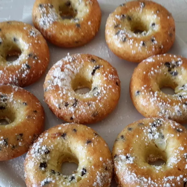 Donuts au mascarpone et pépites de chocolat 