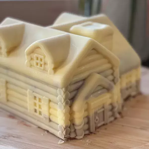 Chalet façon charlotte poire chocolat