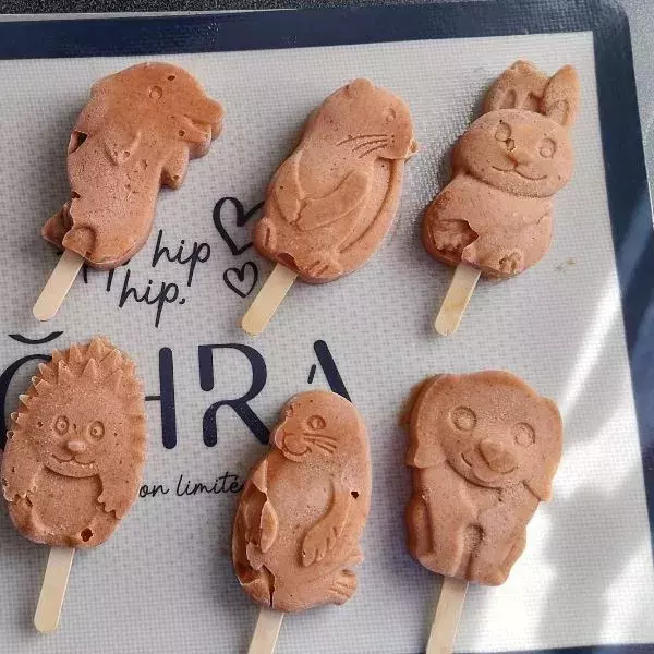 Batônnets animaux sorbet fraises