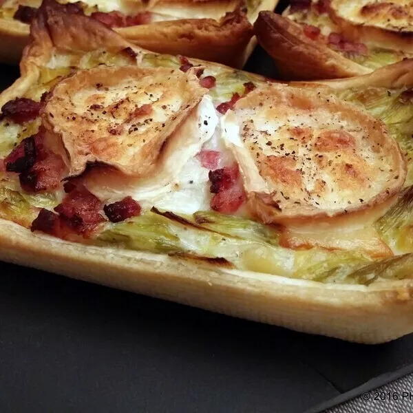 Tarte gourmande aux poireaux et au chèvre