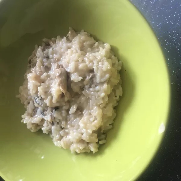 Riz façon risotto aux filets de maquereaux à l’escabèche