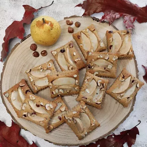 financier poire noisette