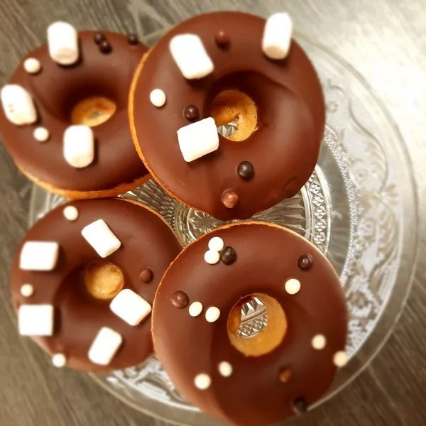 Donuts américain au chocolat