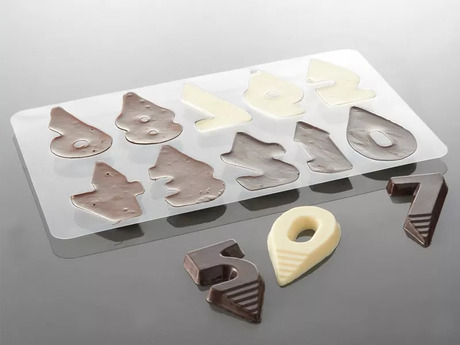 Moule à chocolat chiffres de 0 à 9 thermoformé