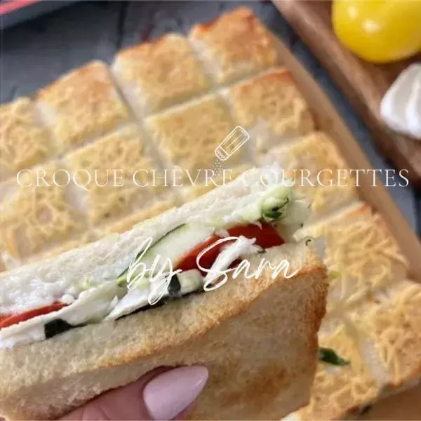 Croque courgettes chèvre