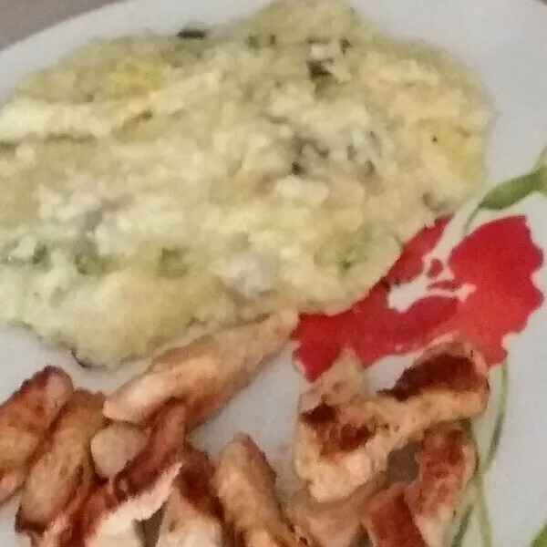 Risotto courgette et champignons