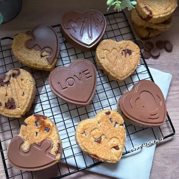 Coocoeurs aux pépites de chocolat caramel et noir 