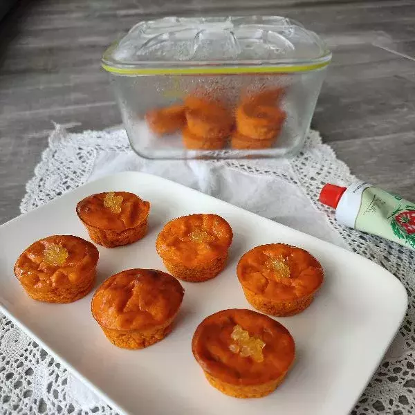 Mini flans tomate/crabe