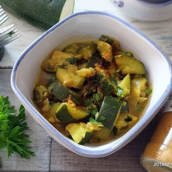 Courgettes à l'étouffée à l'orientale 