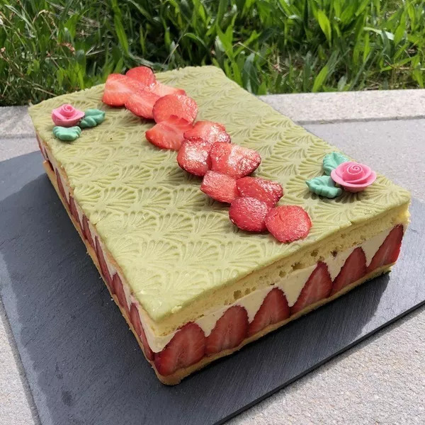 Fraisier à la menthe