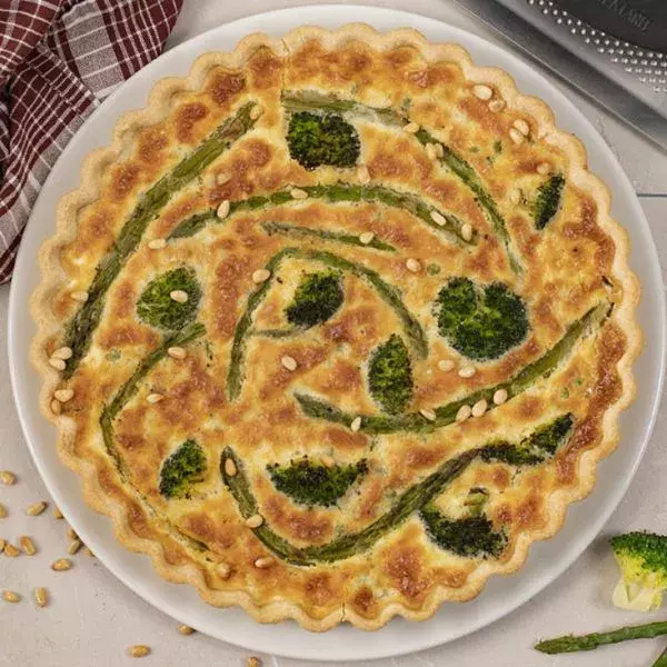 Tarte printanière aux légumes verts 