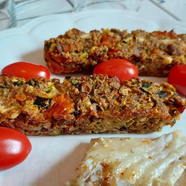 Lounges de courgettes, amandes et feta